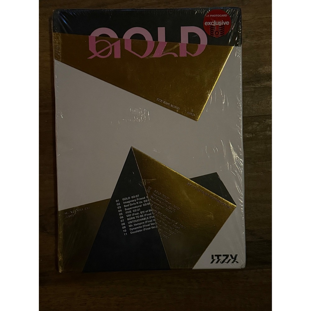 ITZY GOLD Mini Album 2024 Target Exclusive +1 Photocard K-Pop New Sealed Gold